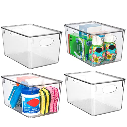 Plastic Storage Bins Clear Storage Box With Lids - Temu