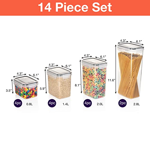 Airtight Food Storage Containers Set [14 Piece] - Kitchen Pantry Organ –  SHANULKA Home Decor