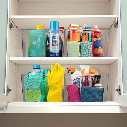 Clear Pantry Organization and Storage Bins with Dividers, Perfect for  Kitchen Organizers and Storage or Fridge Organizer Bins, Plastic Pantry